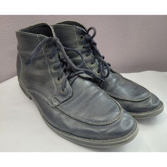Bed Stu Curtis II Boots Distressed Ankle Chukka Men’s 11 Gray Leather Lace Up - Picture 1 of 8